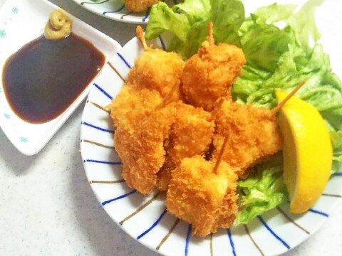 爪楊枝でミニ串カツパーティー【ささみ】